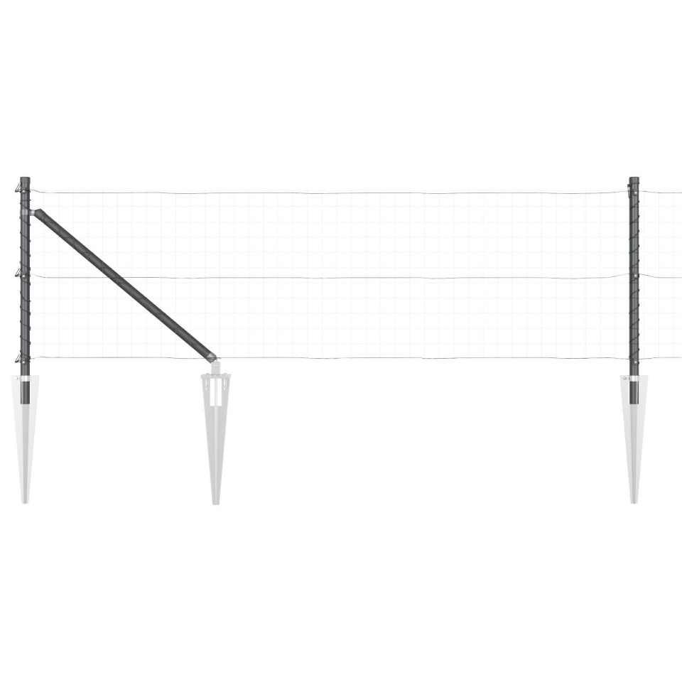 Țevi de gard cu vârf 13 buc Ø32 mm 80 cm Oțel galvanizat - 3 | YEO