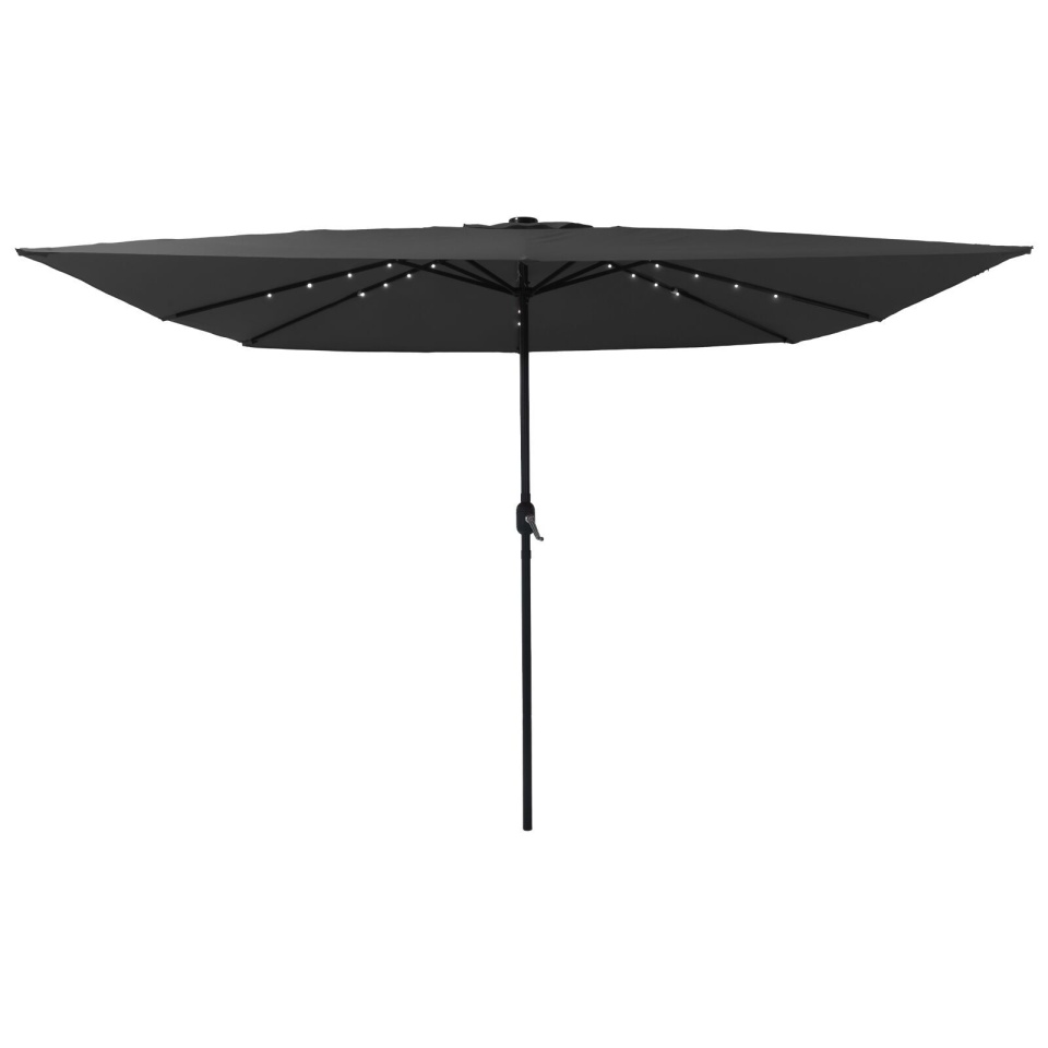 Umbrelă de grădină quadrată cu LED-uri 295x245 cm antracit - 2 | YEO