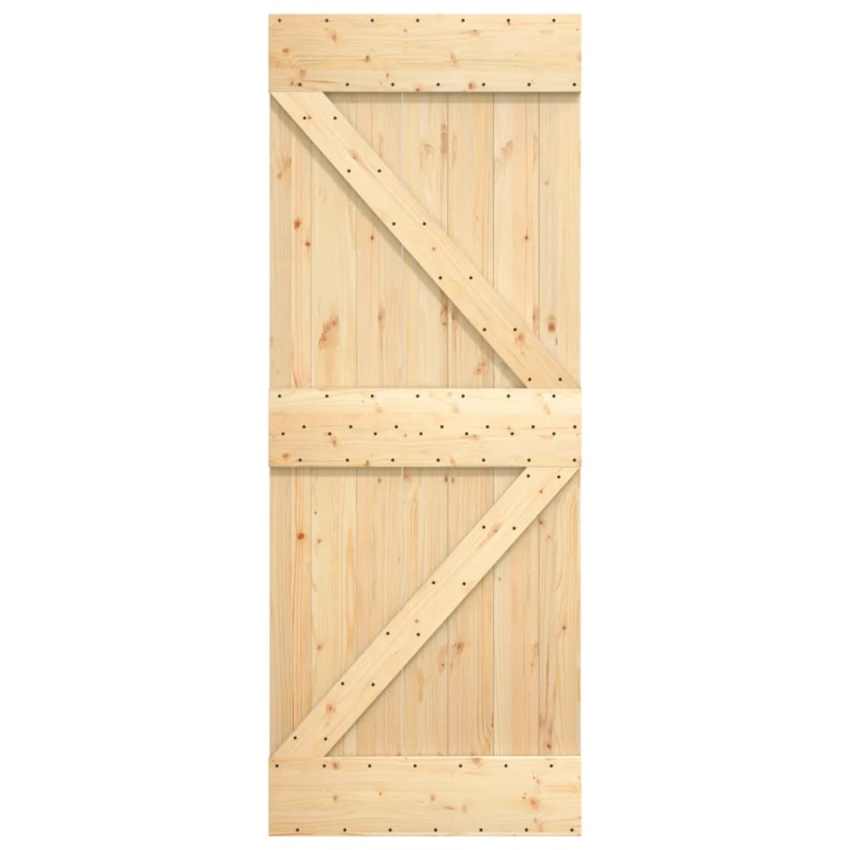 Ușă glisantă cu set de feronerie 70x210 cm, lemn masiv de pin - 3 | YEO