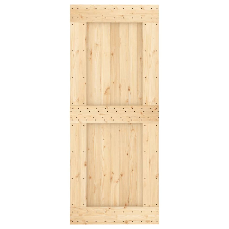Ușă glisantă cu set de feronerie 85x210 cm, lemn masiv de pin - 3 | YEO