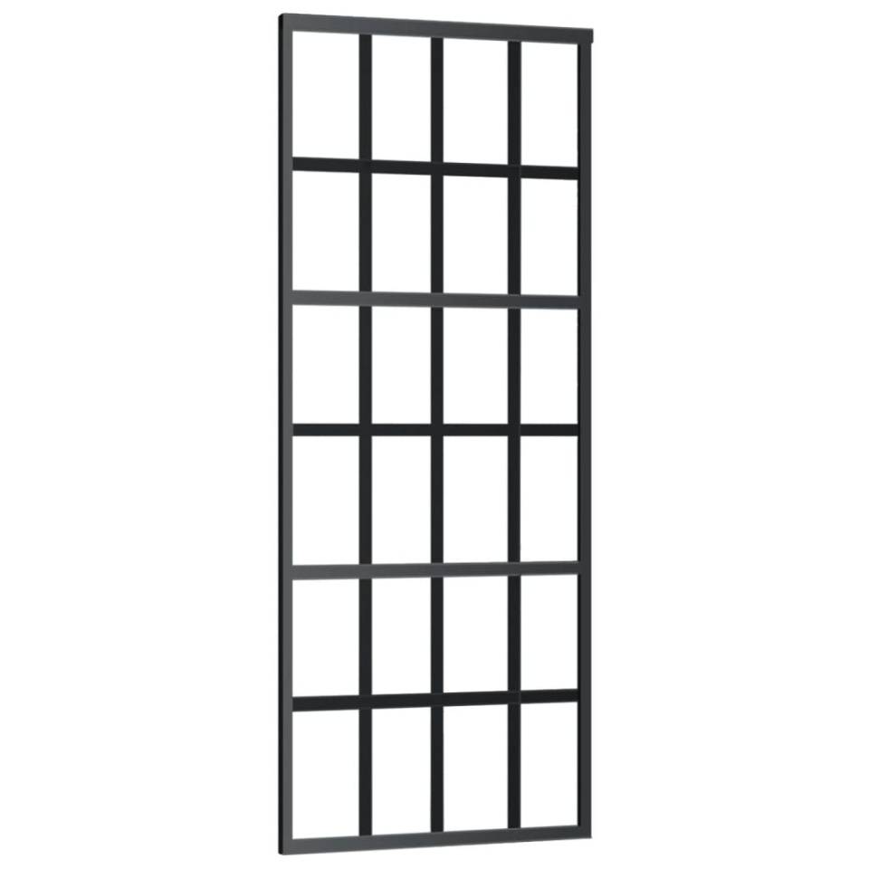 Ușă glisantă cu set feronerie, 76x205 cm, sticlă ESG/aluminiu - 2 | YEO