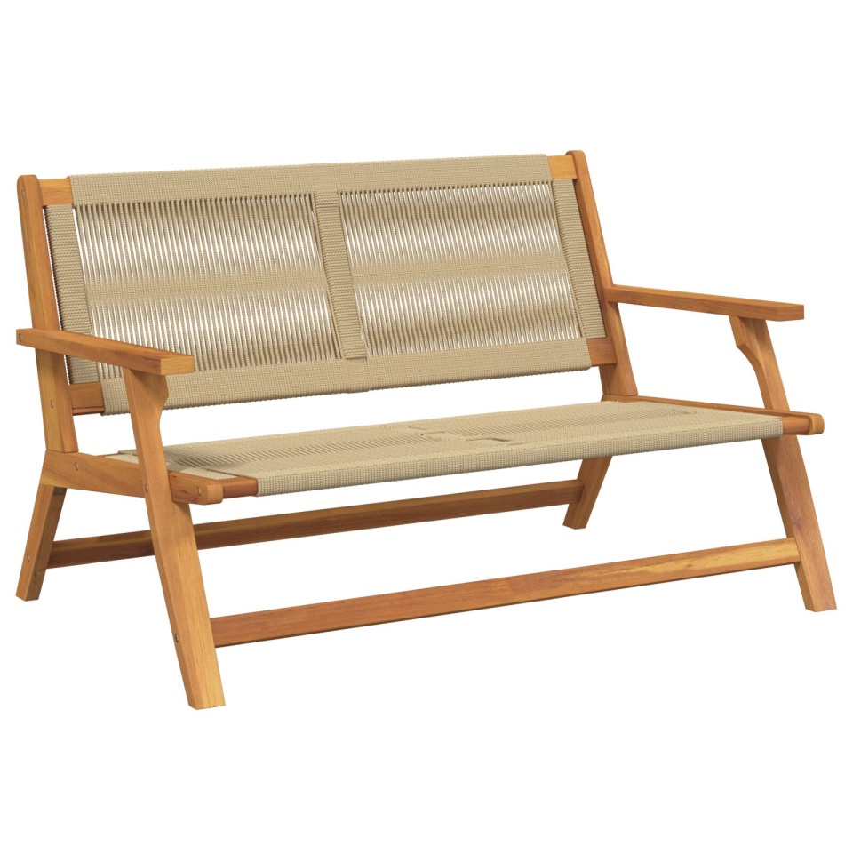 Bancă de grădină Bej 76x122x73 cm Lemn masiv de acacia - 1 | YEO