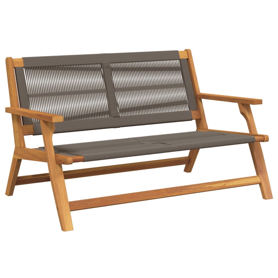 bancă de grădină gri 76x122x73 cm din lemn masiv de acacia - 1 | YEO