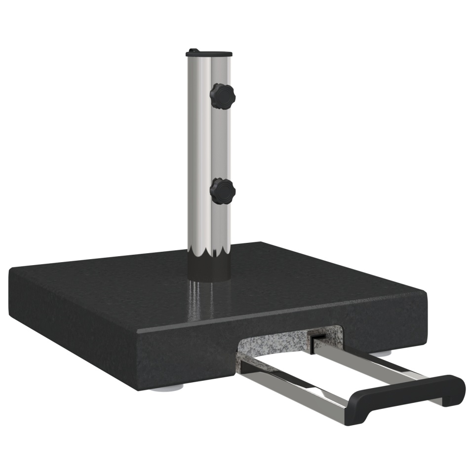 Bază cu roți pentru parasol cu mânere Granit Negru 29 kg Pătrată - 1 | YEO