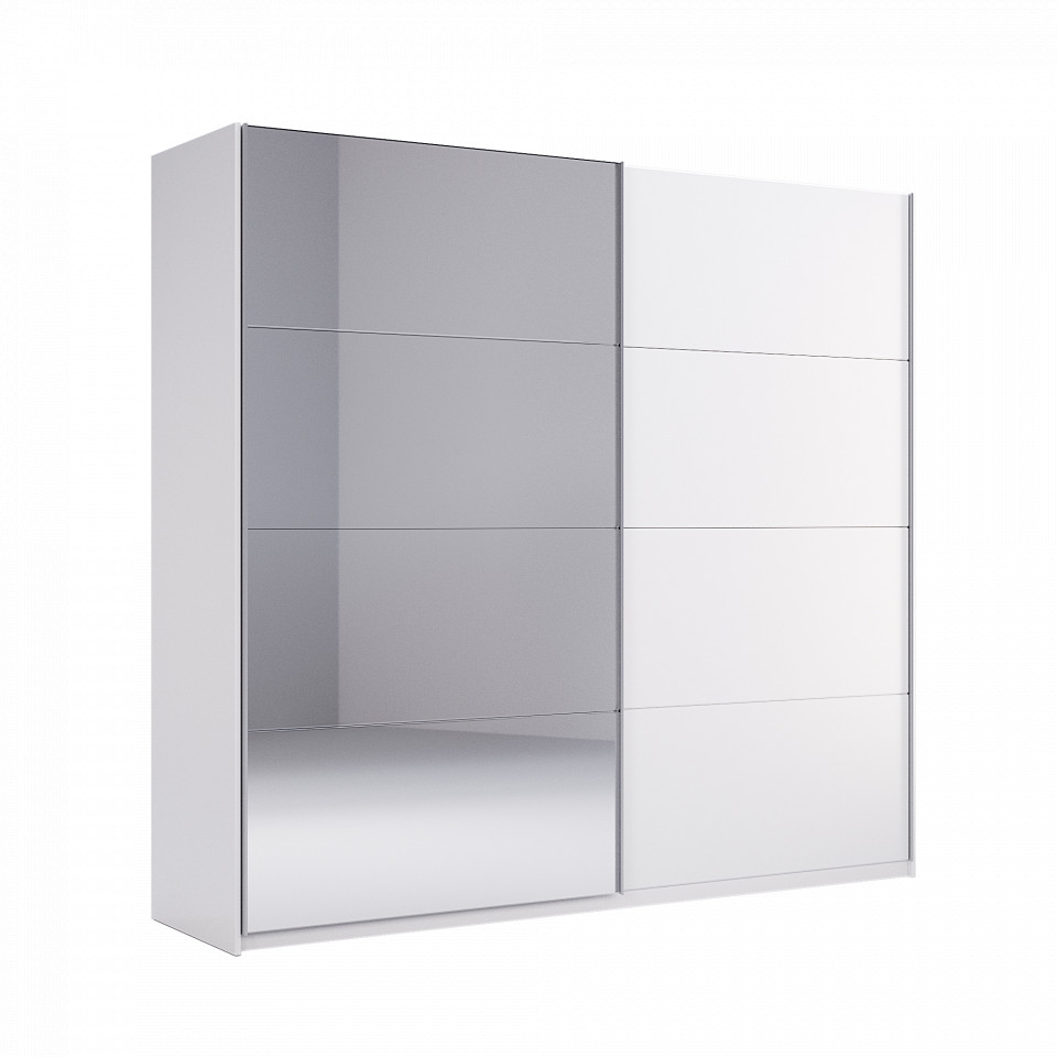 Bianco Dulap 2.0M With Mirror White/White High Pol