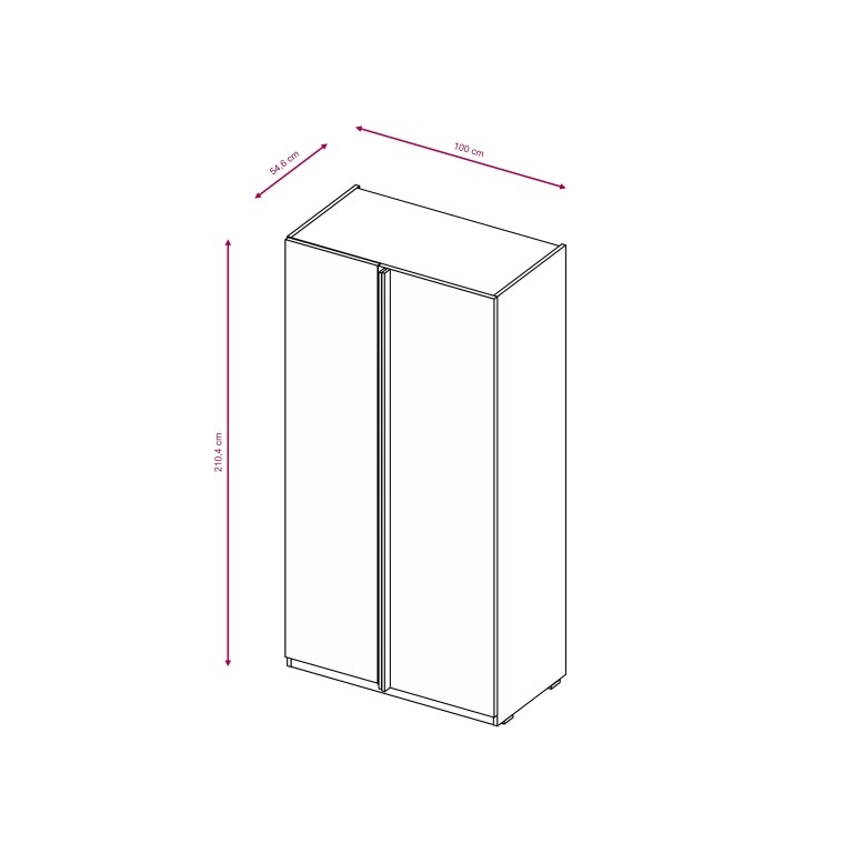 Bianco Dulap 90 White/White High High Gloss - 1 | YEO