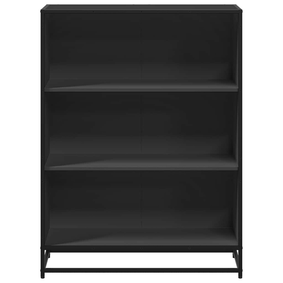 Bibliotecă, negru, 80,5x35x107,5 cm, lemn prelucrat - 3 | YEO