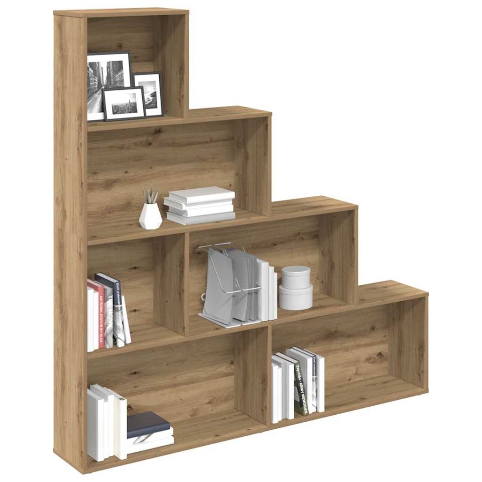 Bibliotecă, stejar artizanal,157x24x160 cm, lemn prelucrat - 2 | YEO