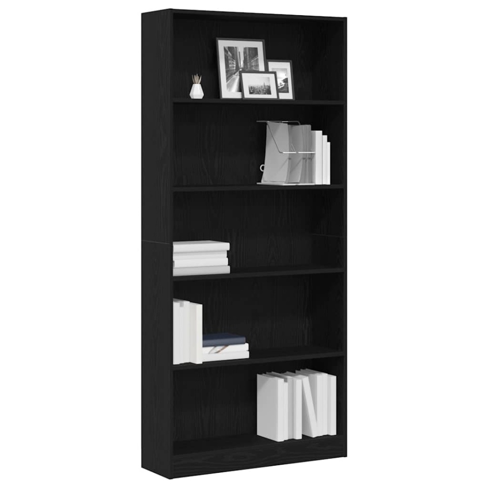 Bibliotecă Stejar negru 80x24x176 cm Lemn prelucrat - 3 | YEO
