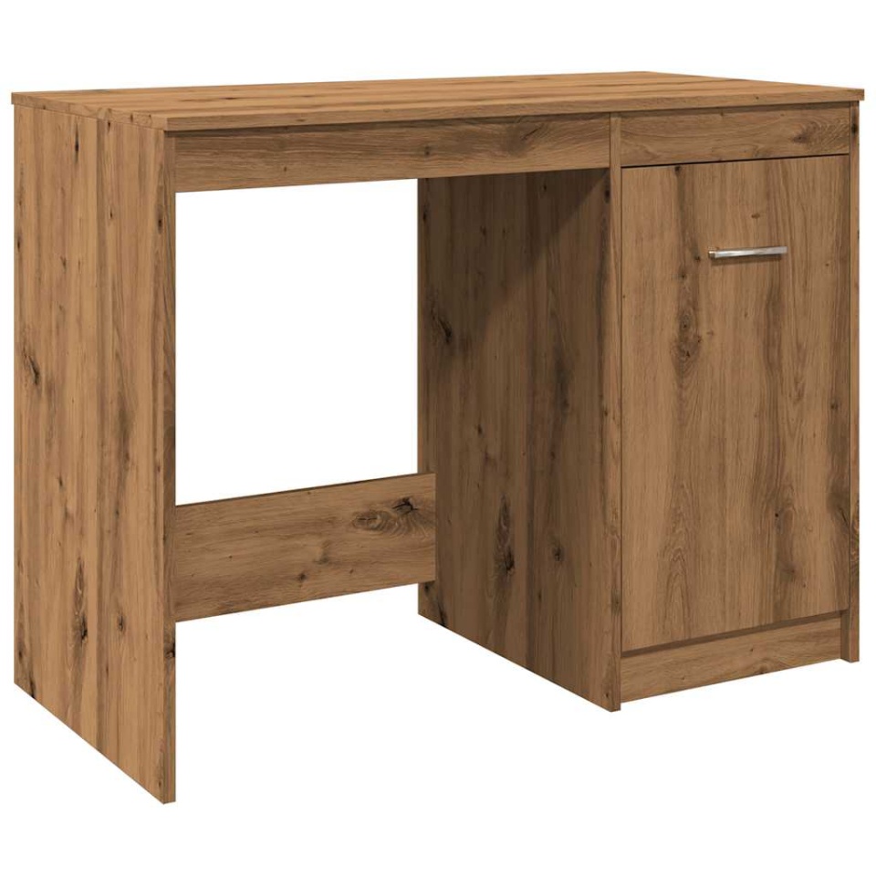 Birou, stejar artizanal, 100x50x76 cm, lemn prelucrat - 1 | YEO