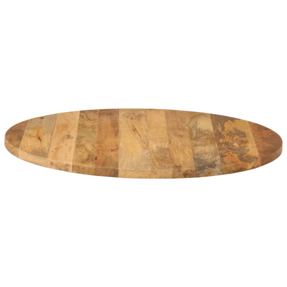 Blat de masă rotund, Ø 80x2,5 cm, lemn masiv de mango brut - 3 | YEO