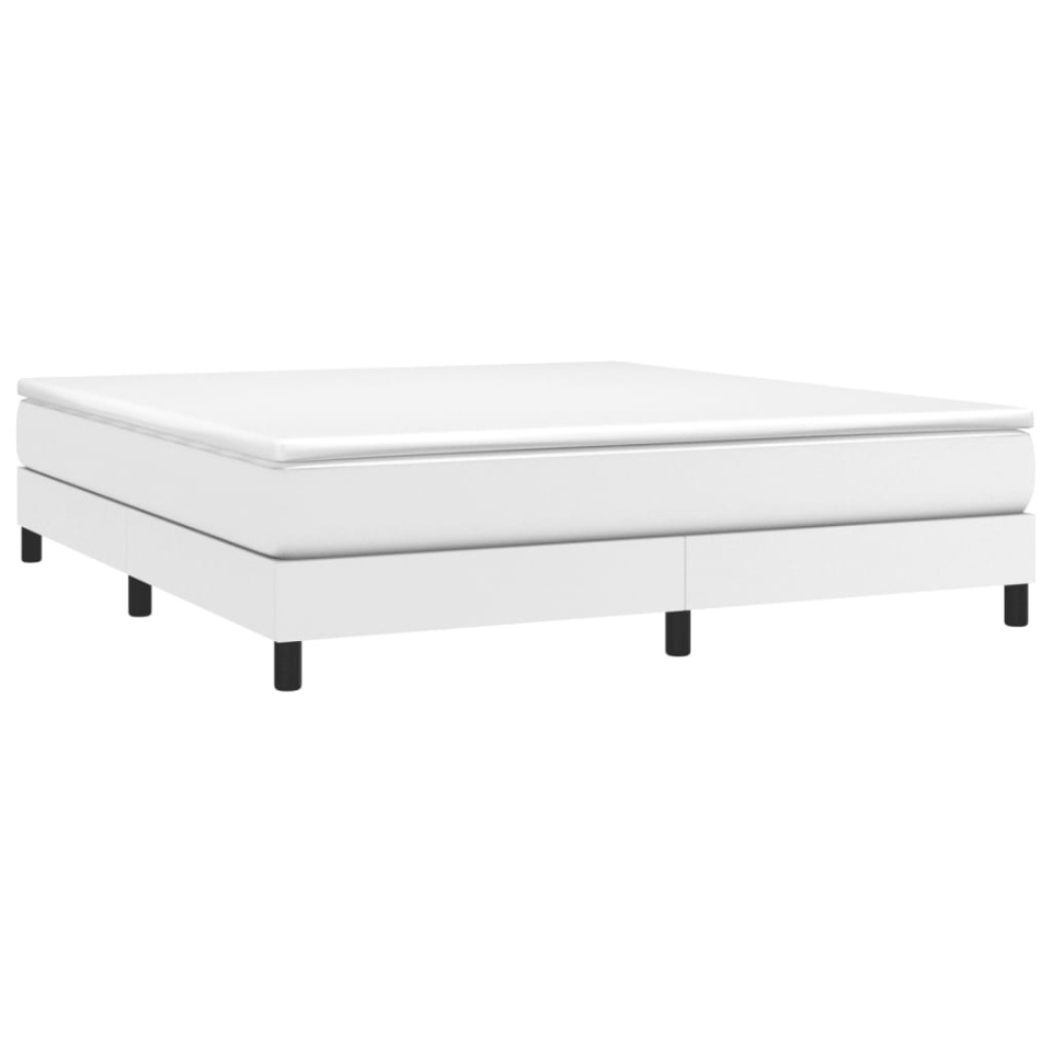 Cadru de pat, alb, 160x200 cm, piele ecologică - 2 | YEO