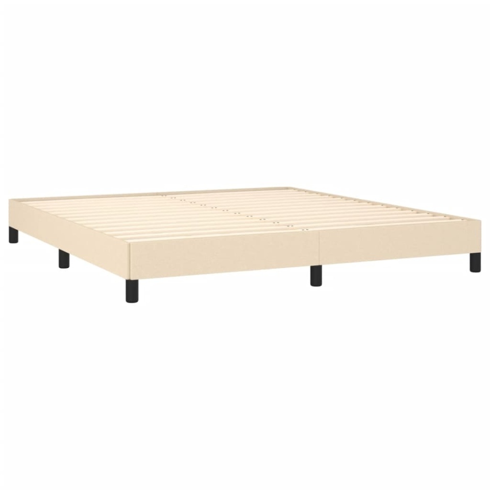 Cadru de pat fără saltea, crem, 160x200 cm, textil - 3 | YEO