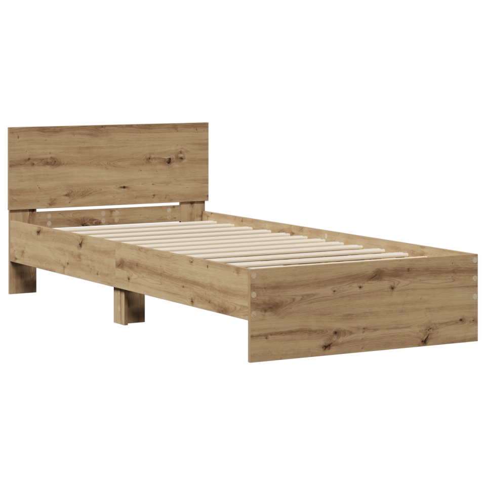 Cadru de pat stejar artizanal 90x190 cm Lemn multistrat - 1 | YEO