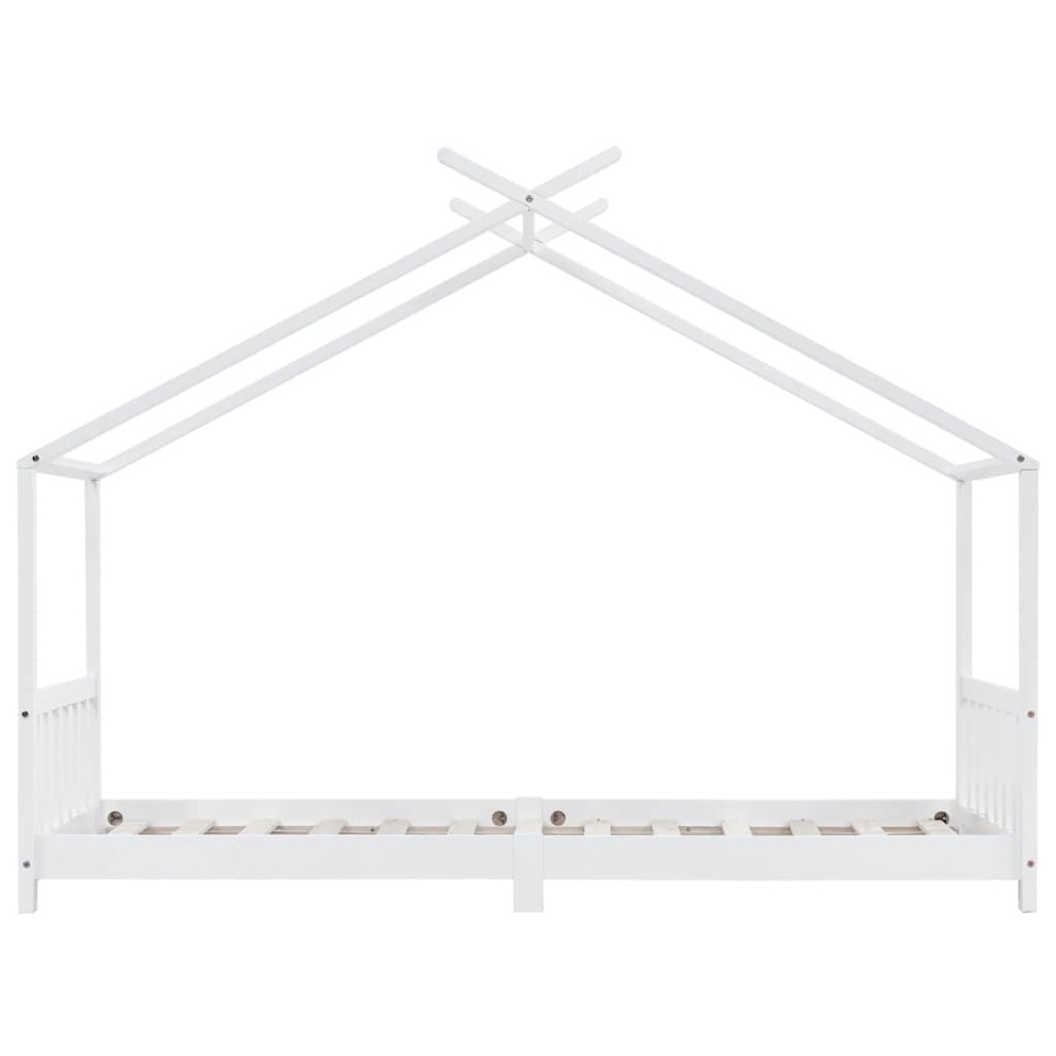 Cadru pat de copii, alb, 90 x 200 cm, lemn masiv de pin - 3 | YEO