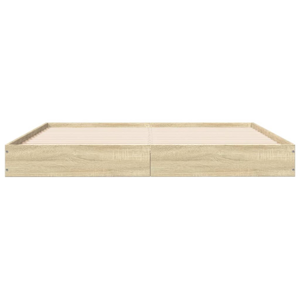 Cadru pat fără saltea stejar sonoma, 160x200 cm, lemn prelucrat - 3 | YEO