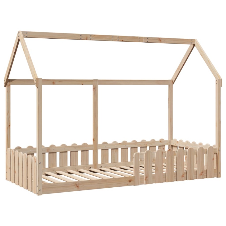 Cadru pat tip casă pentru copii, 90x190 cm, lemn masiv de pin - 2 | YEO