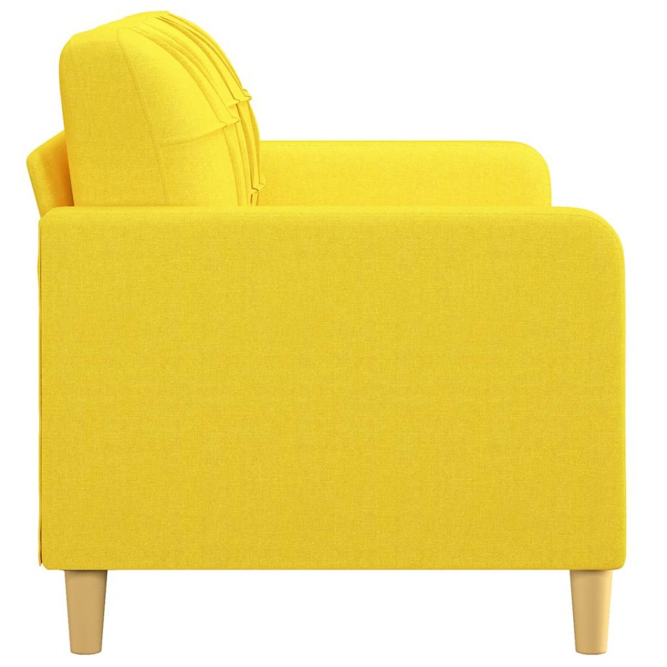 Canapea cu 2 locuri, galben deschis, 140 cm, material textil - 3 | YEO