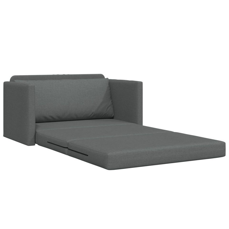 Canapea pat 2 în 1 gri închis 124x71x78 cm material textil - 3 | YEO