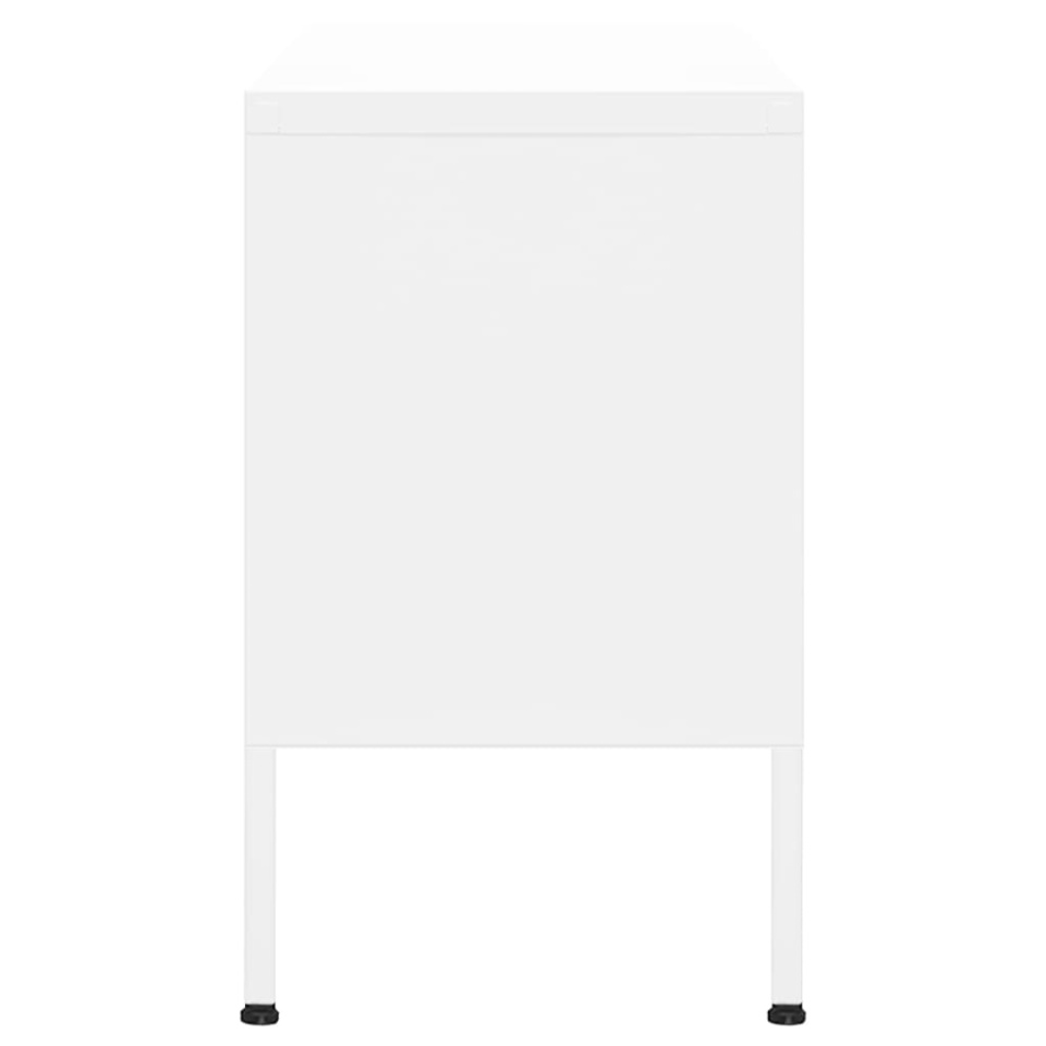 Comodă TV, alb, 105x35x50 cm, oțel - 3 | YEO