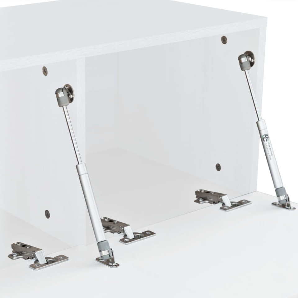 Comodă TV, alb extralucios, 120x40x34 cm, PAL - 3 | YEO