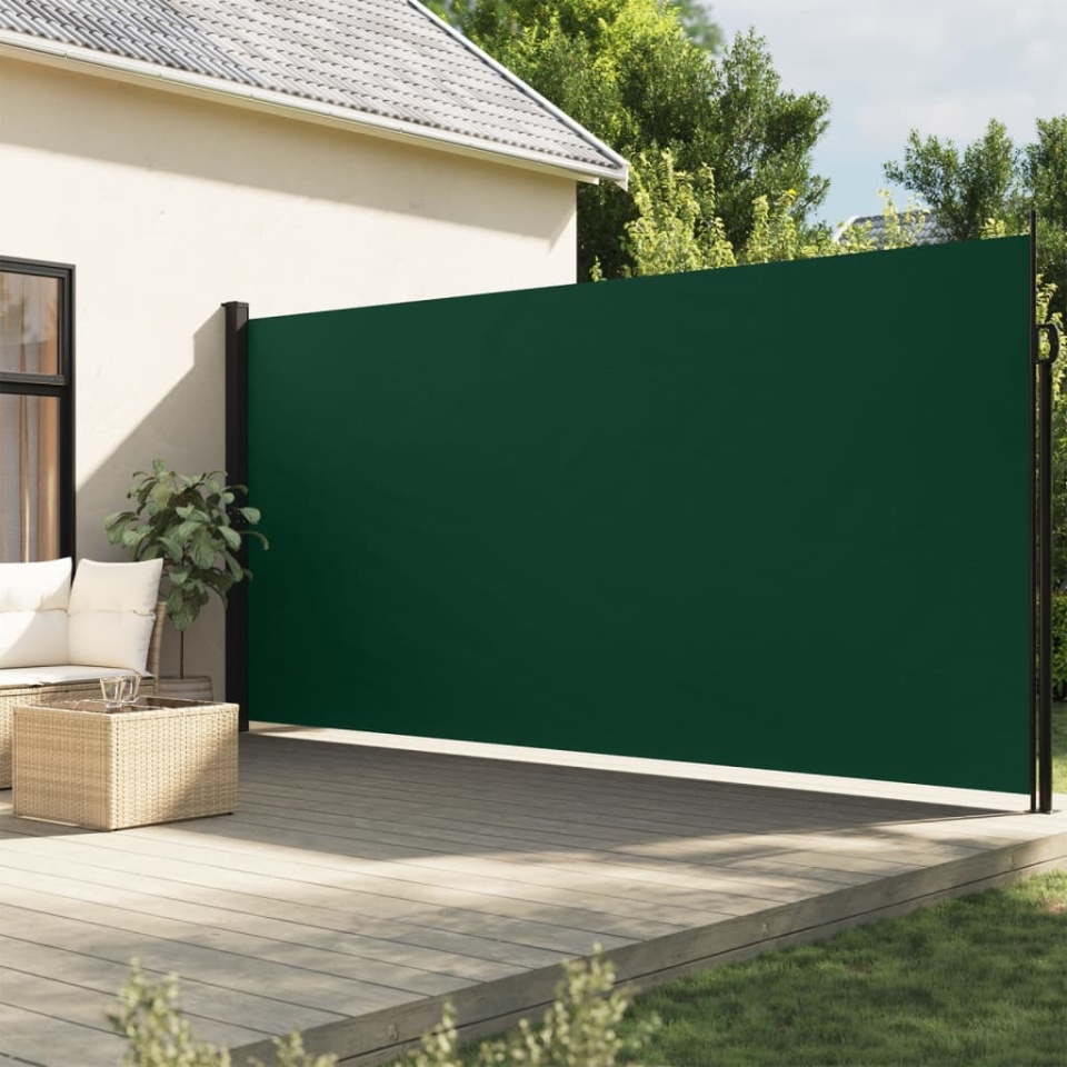 Copertina laterală retractabilă, verde închis, 200x500 cm