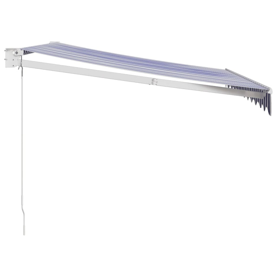 Copertină retractabilă albastru/alb, 3,5x2,5 m, textil/aluminiu - 3 | YEO