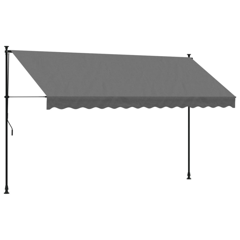 Copertină retractabilă, antracit, 350x150 cm, textil și oțel - 1 | YEO