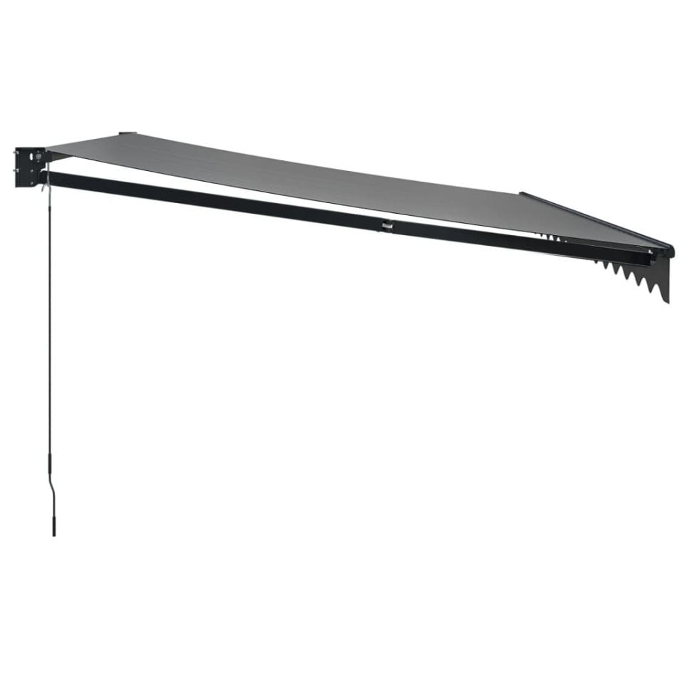 Copertină retractabilă, antracit, 4x3 m, textil și aluminiu - 3 | YEO