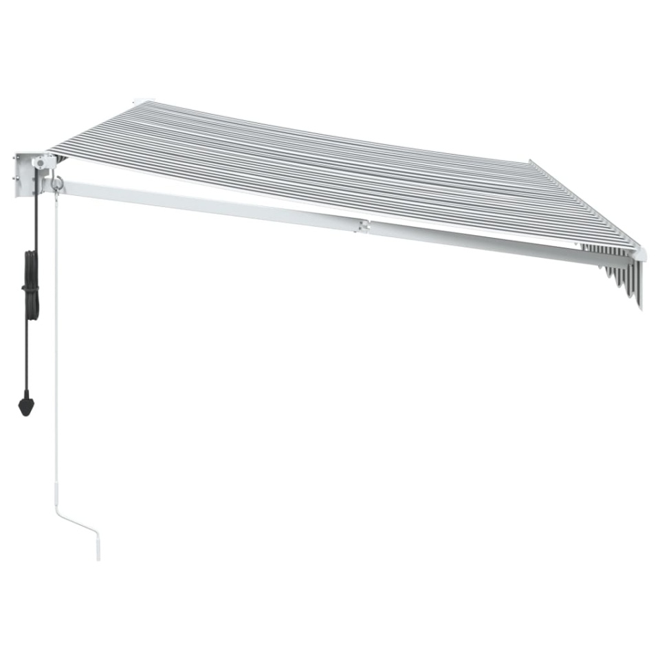 Copertină retractabilă antracit/alb, 3,5x2,5 m, textil/aluminiu - 3 | YEO