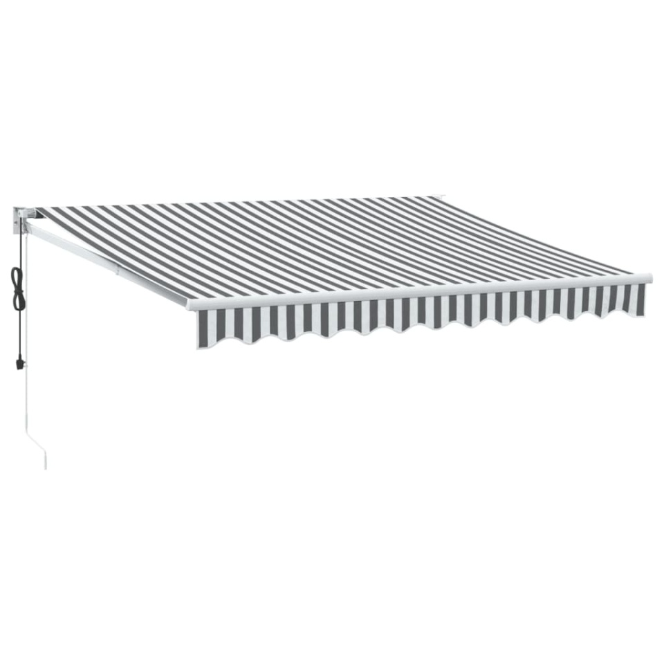 Copertină retractabilă antracit/alb, 3x2,5 m, textil/aluminiu - 1 | YEO