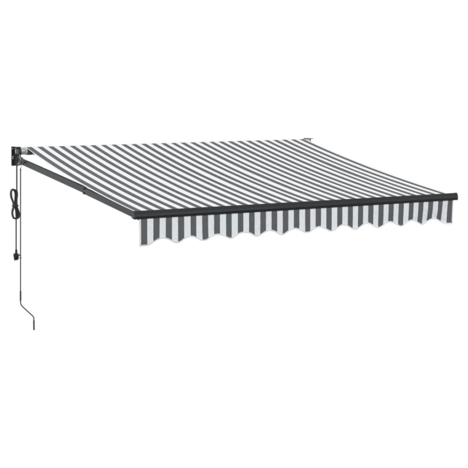 Copertină retractabilă antracit/alb, 3x2,5 m, textil/aluminiu - 1 | YEO