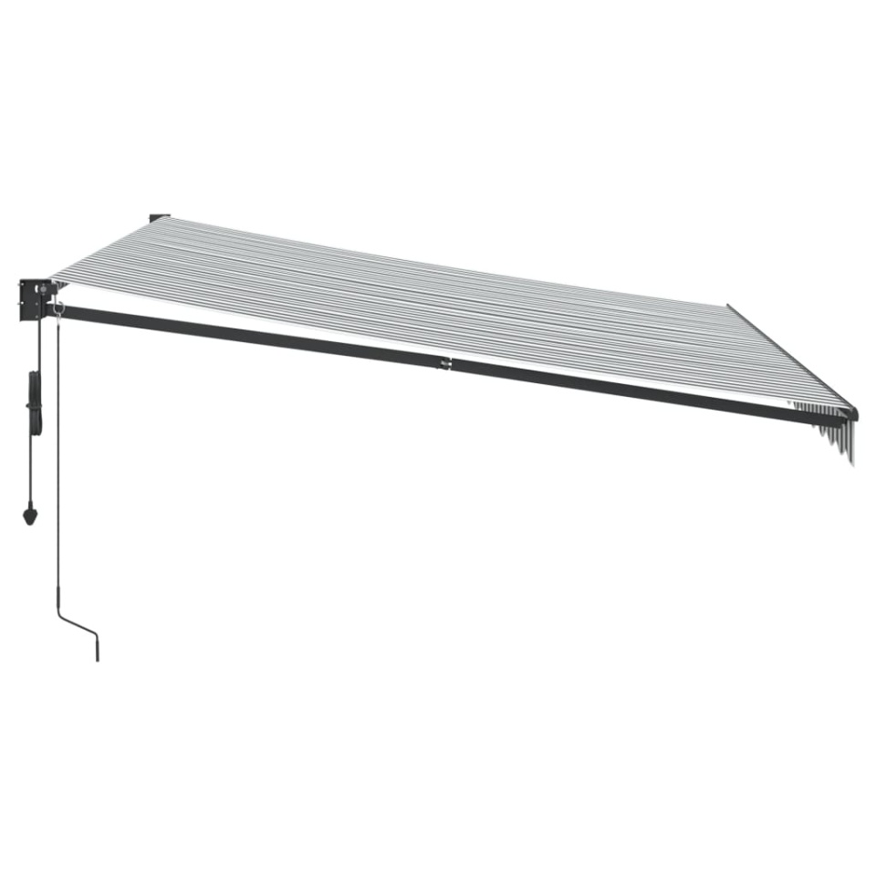 Copertină retractabilă antracit/alb, 4x3 m, textil/aluminiu - 3 | YEO