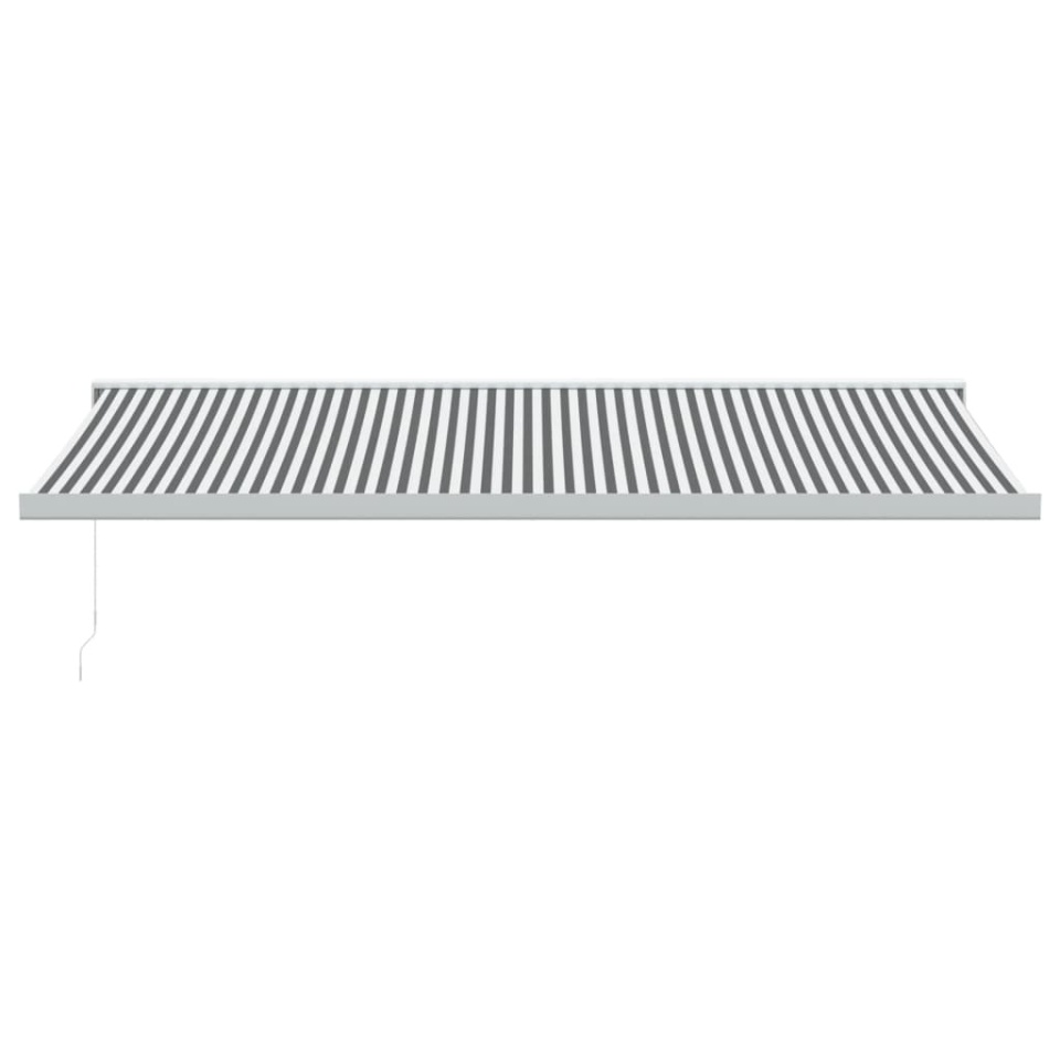 Copertină retractabilă antracit/alb, 5x3 m, textil/aluminiu - 2 | YEO