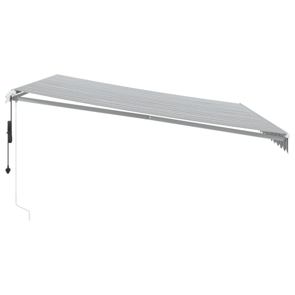 Copertină retractabilă automat, antracit/alb, 450x300 cm - 3 | YEO