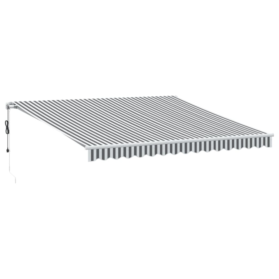 Copertină retractabilă automat cu LED, antracit/alb, 400x300 cm - 1 | YEO