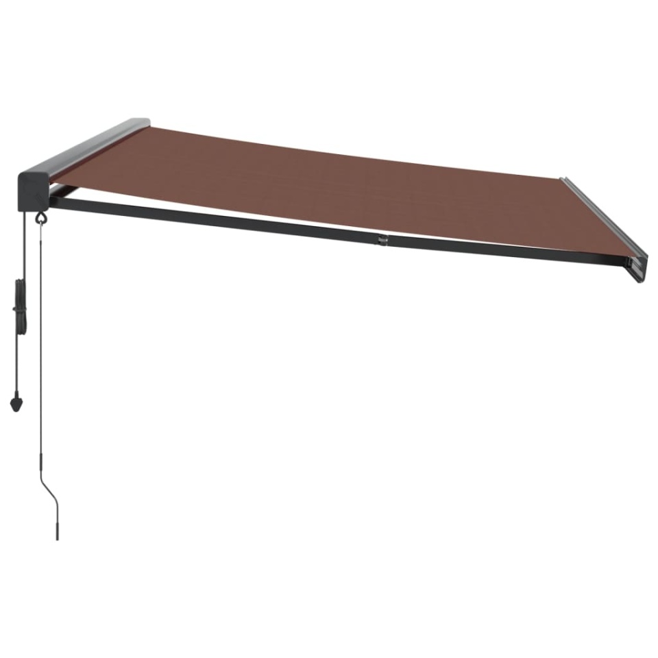 Copertină retractabilă automat, maro, 400x300 cm - 3 | YEO