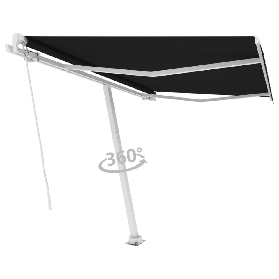 Copertină retractabilă manual, antracit, 300x250 cm - 1 | YEO