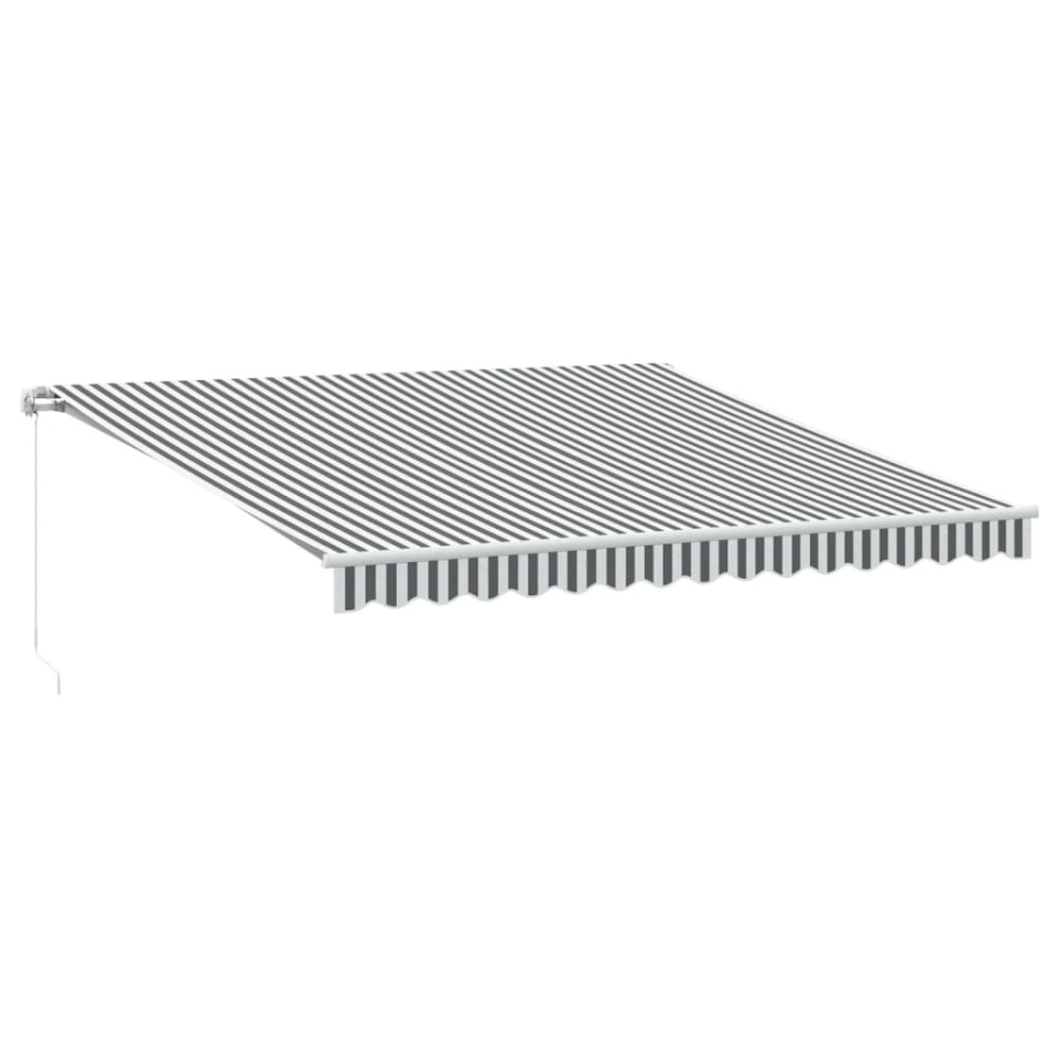 Copertină retractabilă manual, antracit/alb, 400x350 cm - 1 | YEO