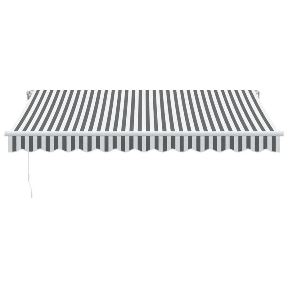 Copertină retractabilă manual cu LED, antracit/alb, 350x250 cm - 3 | YEO