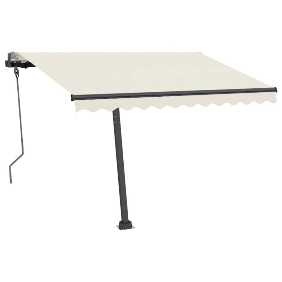 Copertină retractabilă manual cu LED, crem, 300x250 cm - 3 | YEO