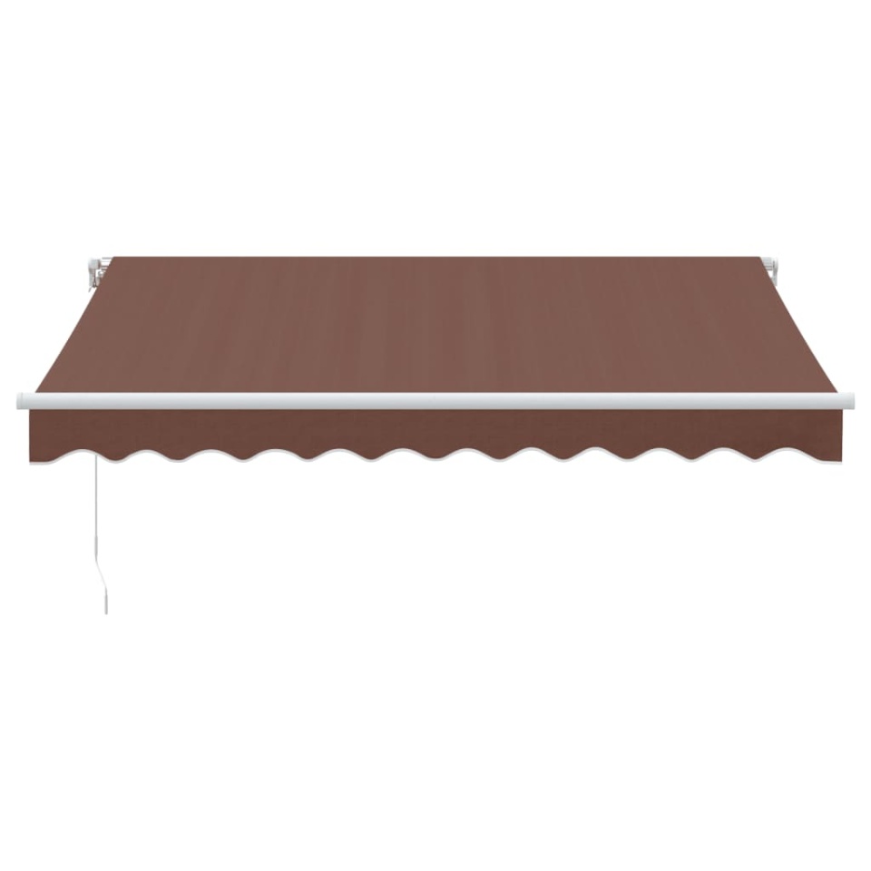 Copertină retractabilă manual cu LED, maro, 300x250 cm - 3 | YEO