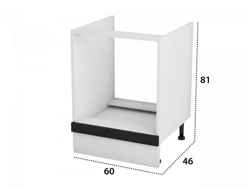 Corp cuptor, Alfa, Wenge Alb, PAL, 60x81x46 cm - 2 | YEO