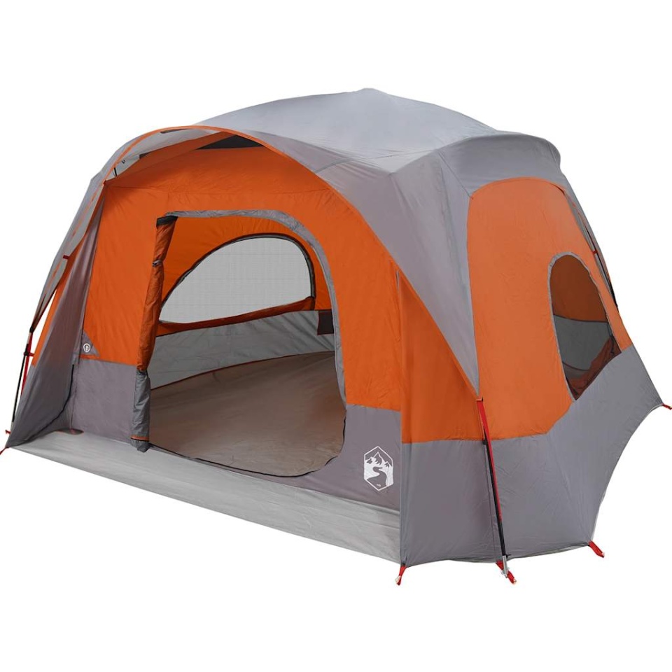 Cort de camping pentru 6 persoane, gri/portocaliu, impermeabil - 2 | YEO