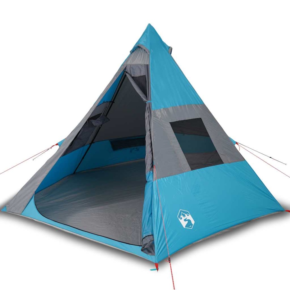 Cort de camping tipi pentru 7 persoane, albastru, impermeabil - 1 | YEO