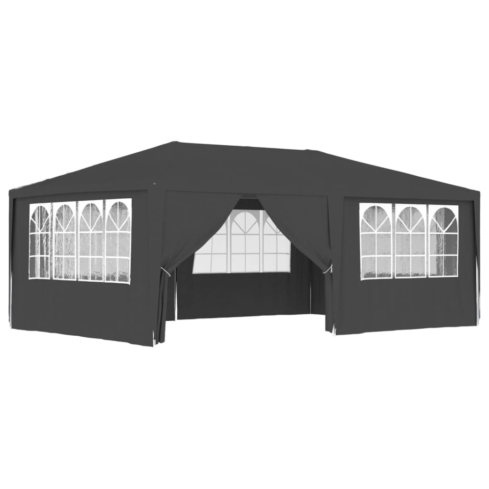 Cort petrecere profesional pereți laterali antracit 4x6m 90g/m² - 1 | YEO