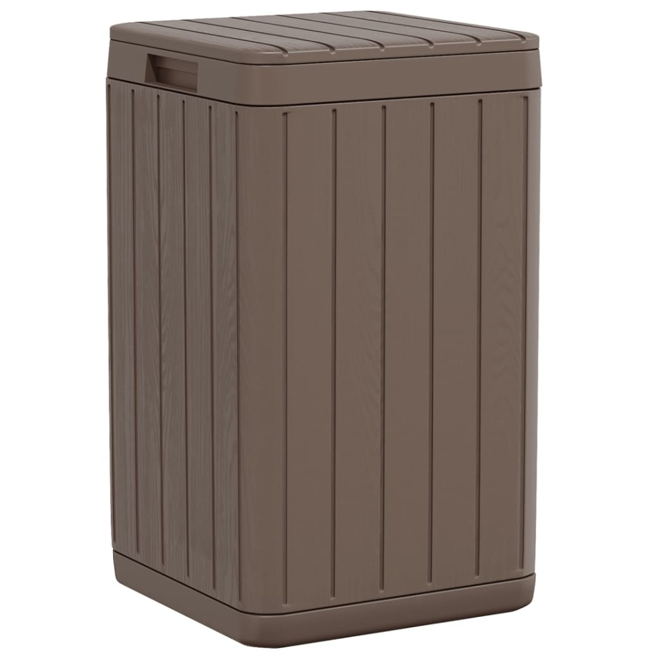 Coș de gunoi pentru exterior, maro, 38x38x65 cm, PP - 4 | YEO