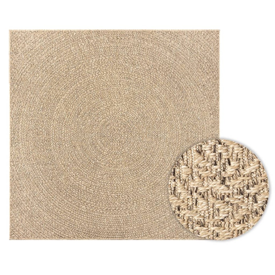 Covor ZIZUR aspect iută, 240x240cm, pentru interior și exterior - 1 | YEO