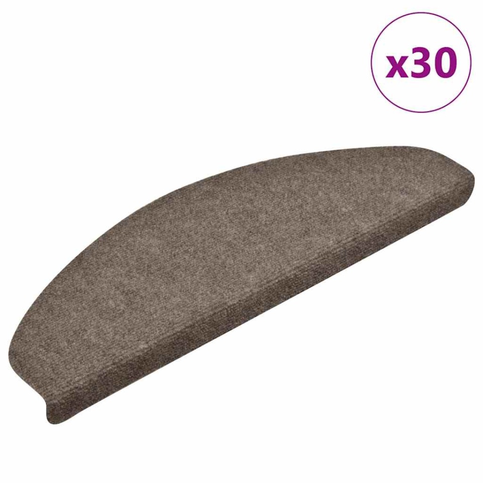 Covorașe scară autoadezive 30 buc crem 65x21x4 cm