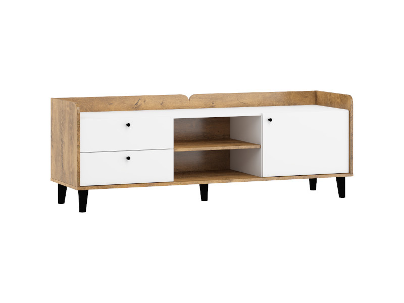 Dolce Dol-17 Tv Stand Oak Burgundy/White High Gloss